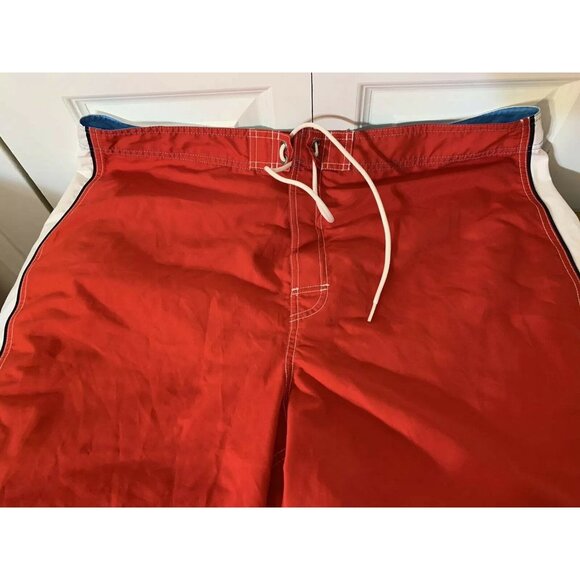 Tommy Hilfiger Flag Color Block Board Surf Swim Trunks Shorts Men’s Sz XXL Red - Picture 4 of 6